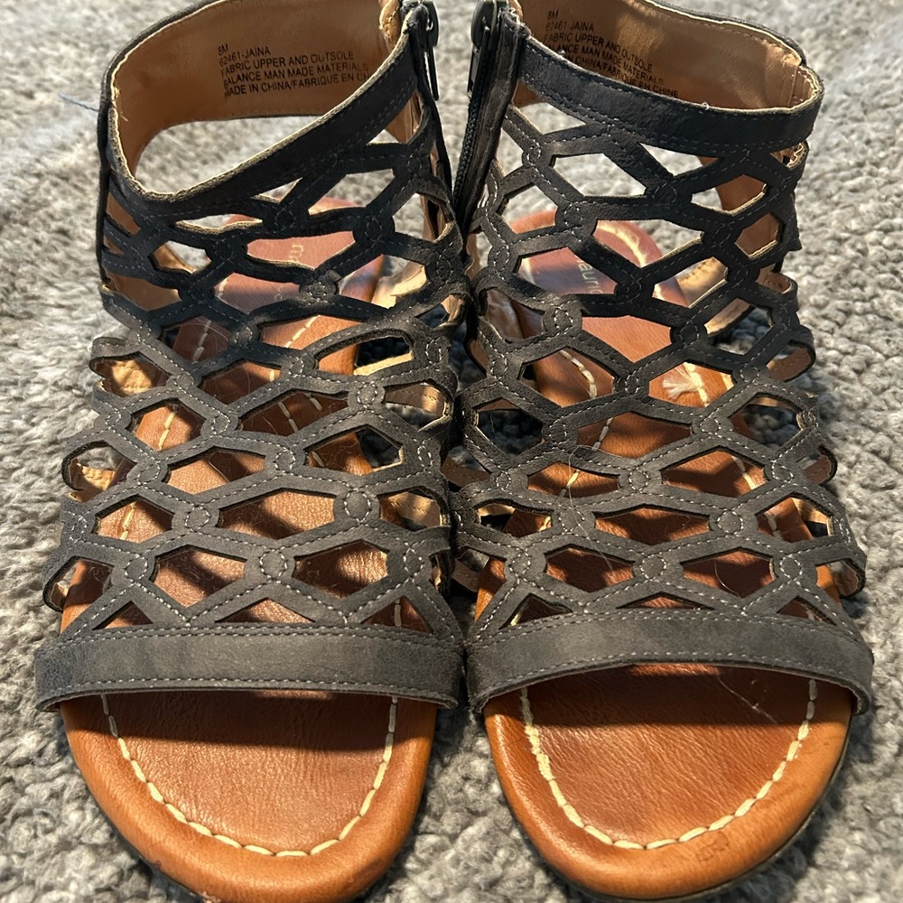 Stylish Gray Gladiator Sandals